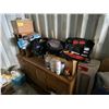Image 1 : Dresser, boat cover, VHS tapes, roadside emergency kit, charms, rubber stamps, tiles etc.