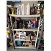 Image 1 : Plastic shelf unit c/w oils, sprays & all contents