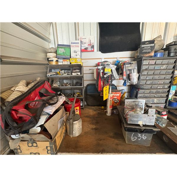 Contents on top shelf unit- Excluding Mounted Vice