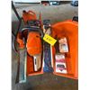 Image 1 : Stihl MS311 chain saw c/w various chains, files,