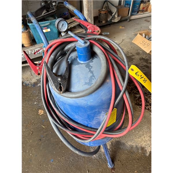Booster cables & sandblasting tanks