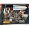 Image 12 : Craftsman rolling tool chest loaded with wrenches, sockets, screwdrivers, caulking, and misc.