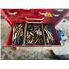 Image 6 : Craftsman rolling tool chest loaded with wrenches, sockets, screwdrivers, caulking, and misc.