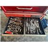 Image 7 : Craftsman rolling tool chest loaded with wrenches, sockets, screwdrivers, caulking, and misc.