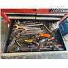 Image 9 : Craftsman rolling tool chest loaded with wrenches, sockets, screwdrivers, caulking, and misc.