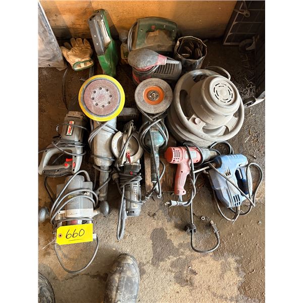 1- Lot of various elec. Tools
