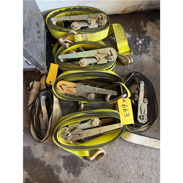 (Selling all together) 6- Ratchets straps