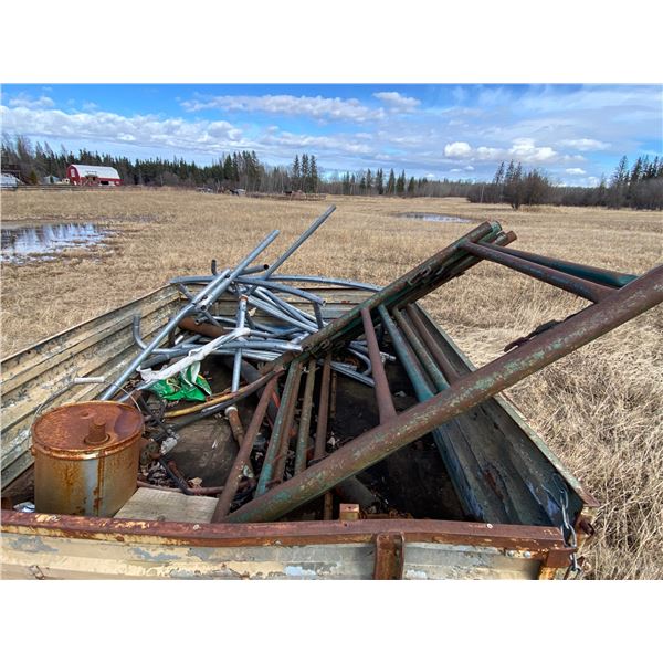 Scaffolding & misc. inside Army Trailer