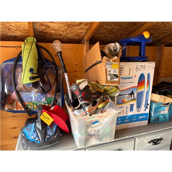 Qty of various kids outdoor toys