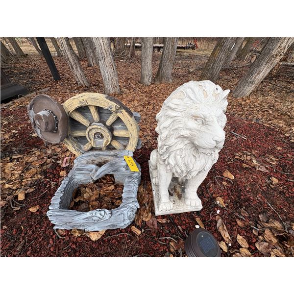 1- Waterfall & 1- Lion statue