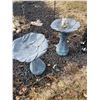 Image 1 : 2- Bird baths, solar lights & weather vane