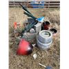 Image 1 : Beer keg, T-bars & cement block fire pit
