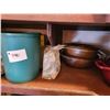 Image 2 : Casserole dishes, corningware dishes, roast pan, metal basket and misc.
