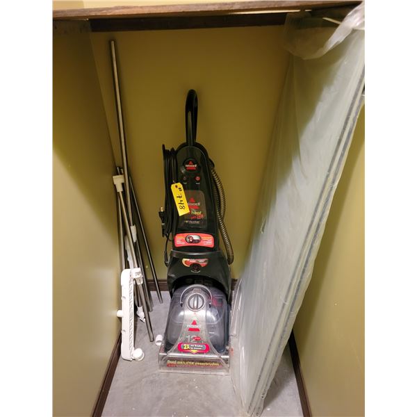 Bissel pet pro heat shampooer, clothes hanger on wheels & 2- Glass panes approx. 26 in. x 53 in