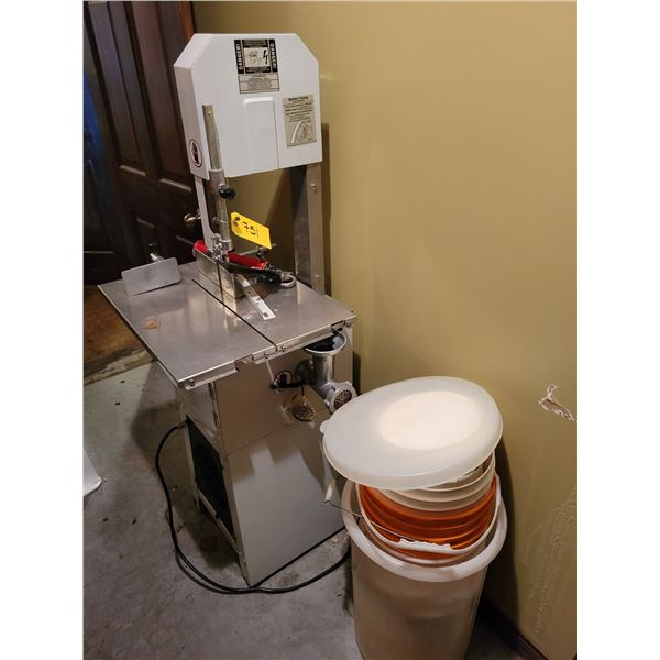 ROK 10 in. meat cutter, 120 Hp, 3/4 Hp c/w qty of pales