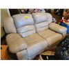 Image 1 : Light grey leatherette love seat