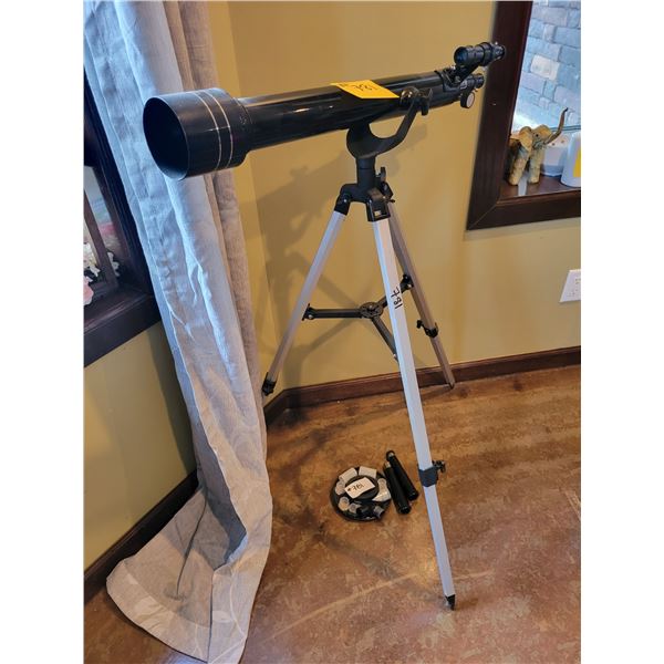 Telescope on tri-pod & parts.