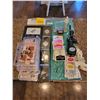 Image 1 : Qty of scrapbooking supplies- Stamps, ink pads, self healing sewing mat, craft punches, glue guns et