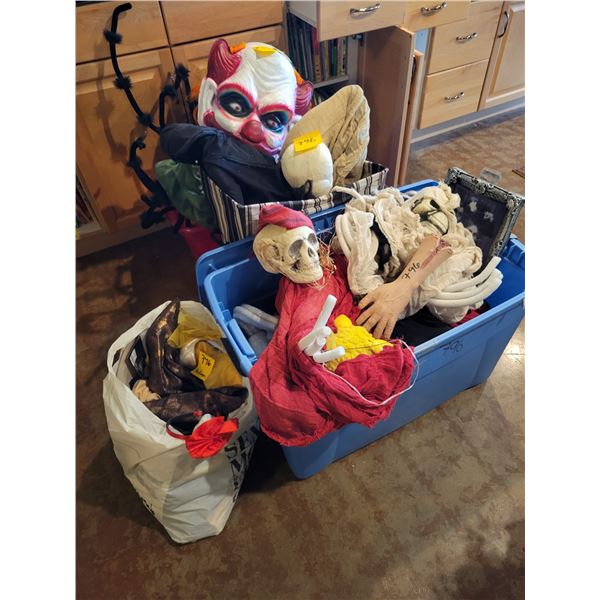Qty of Halloween decorations & costumes