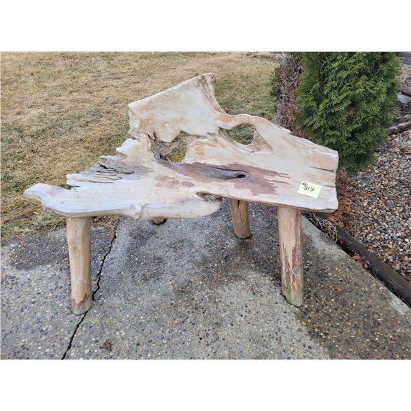 Driftwood bench