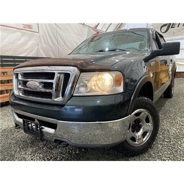 150 -- 2006 FORD F150, GREEN, 312899 KMS, 4X4  NO RESERVE 