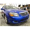 Image 8 : 1 -- 2009 KIA SPECTRA EX, BLUE, 204574 KMS, FRONT WHEEL DRIVE "NO RESERVE"