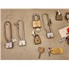 Image 2 : 716 -- MEDALTA POTTERIES CERAMIC PLANT POT AND VARIETY OF ANTIQUE AND MODERN KEYS AND LOCKS