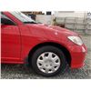 Image 25 : 34 -- 2005 HONDA CIVIC, RED, 230138 KMS, FRONT WHEEL DRIVE