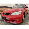 Image 2 : 34 -- 2005 HONDA CIVIC, RED, 230138 KMS, FRONT WHEEL DRIVE