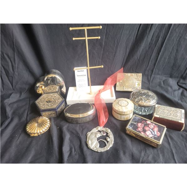 Silver Plate & Other Jewelry Boxes. A