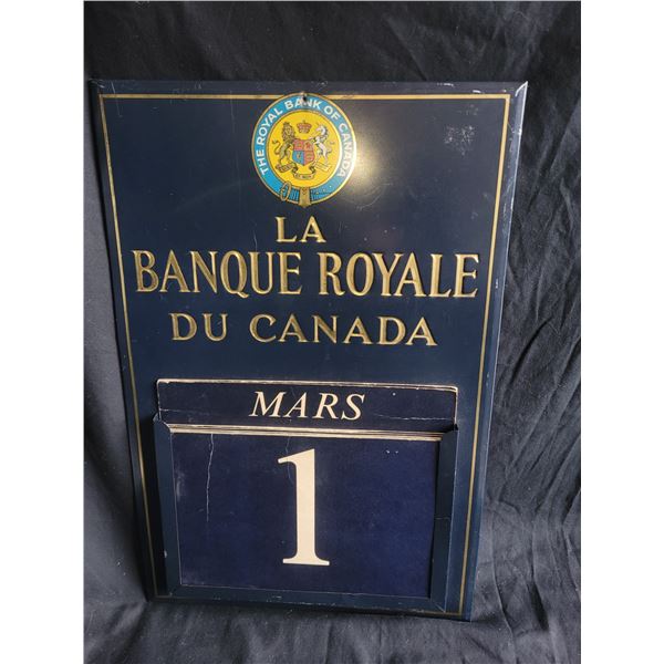 Vintage Royal Bank Calendar A