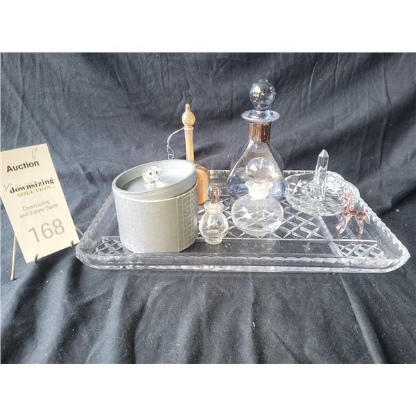 Swarovski Crystal & Vintage Perfume Bottles A