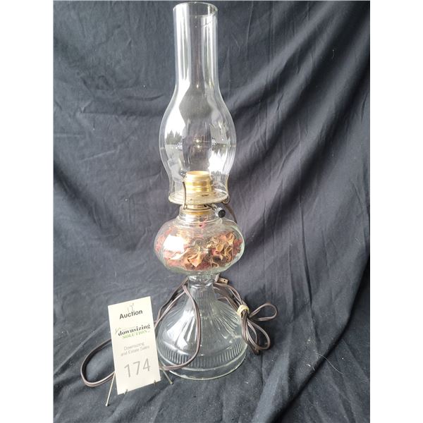 Glass Hurracane Electric Lamp A