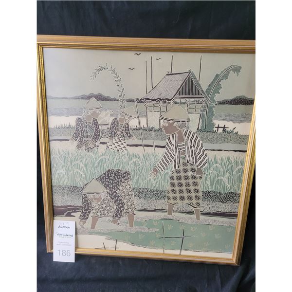 Framed Fabric Painting B