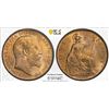Image 1 : GREAT BRITAIN: Edward VII, 1901-1910, AE penny, 1903, PCGS graded MS64 RB