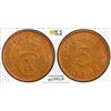 Image 1 : ICELAND: Christian X, 1918-1944, AE 5 aurur, 1931, PCGS graded MS64 BN