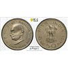 Image 1 : INDIA: Republic, 50 paisa, 1969(b), PCGS graded MS64 with original India Government Mint paper holde