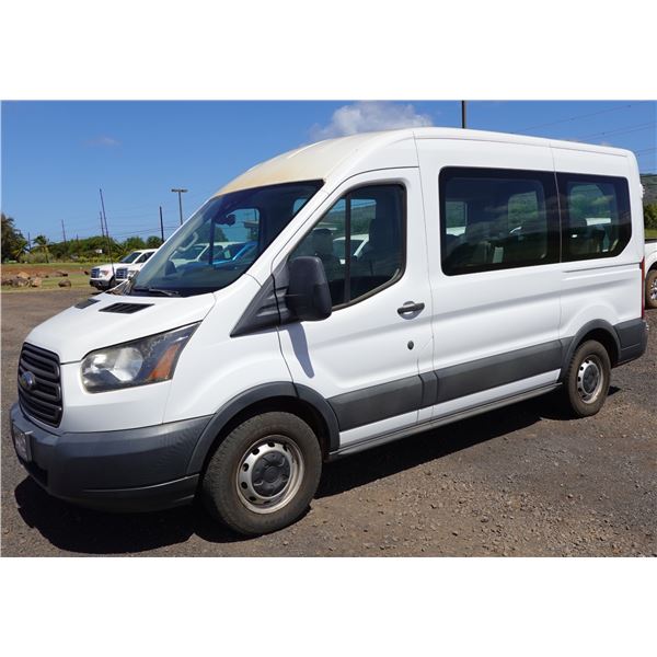 2017 Ford Transit-150 SRW Van, 34,191,Miles, Lic. KCX128, (Starts & Runs - See Video)