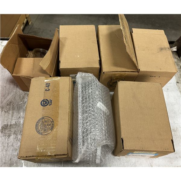 Lot of (7) Misc. Polycarbonate Glass Lighting Globes
