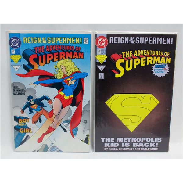 ADVENTURES OF SUPERMAN #501 AND #502