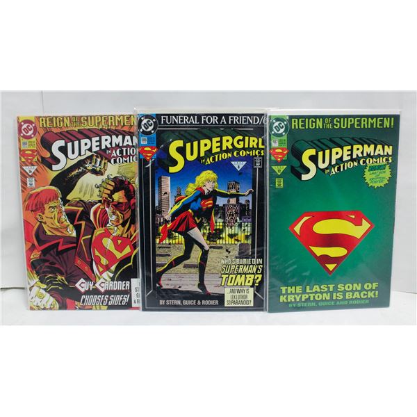 ACTION COMICS #686, #687 AND #688