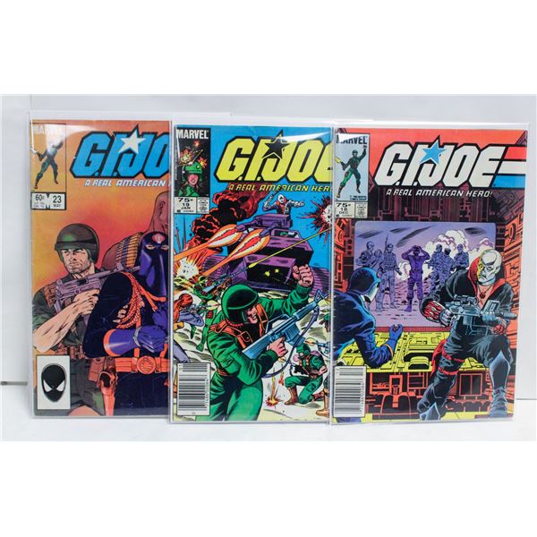 G.I. JOE: REAL AMERICAN HERO --- 3 COMICS