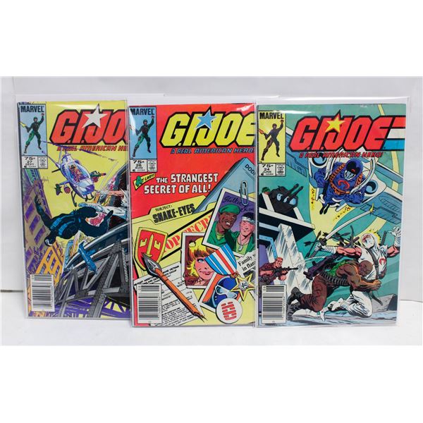 G.I. JOE: REAL AMERICAN HERO --- 3 COMICS