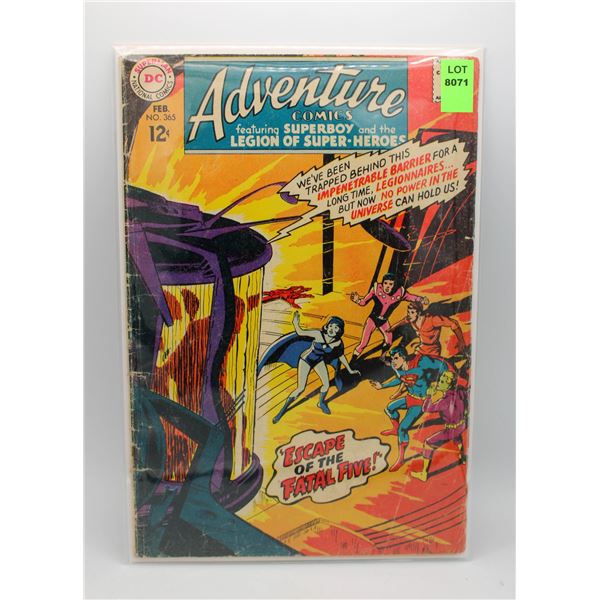 ADVENTURE COMICS #365 --- 12 CENT COVER