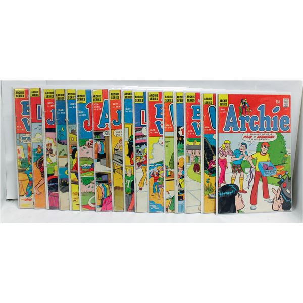 15 CENT COVERS --- 16 ARCHIE COMICS