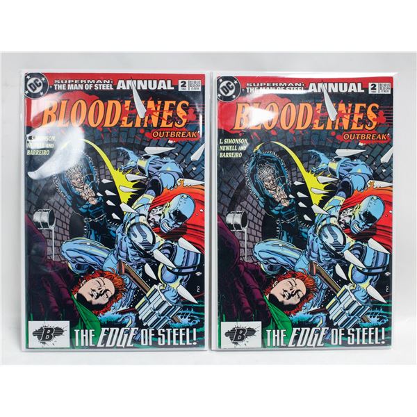 SUPERMAN: MAN OF STEEL - ANNUAL #2 --- 2 COMICS