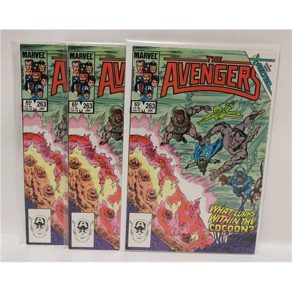 AVENGERS #263 --- 3 COPIES