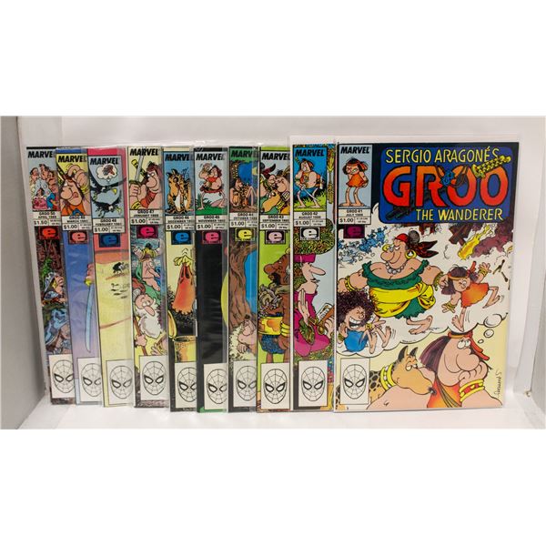 GROO THE WANDERER --- 10 COMICS