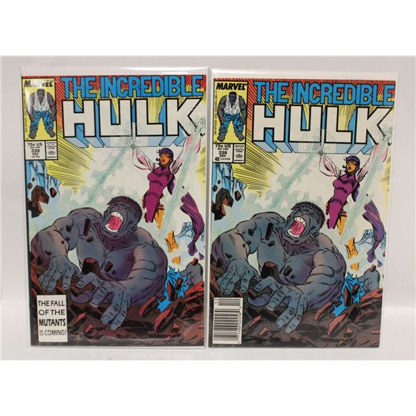 INCREDIBLE HULK #338 --- 2 COPIES