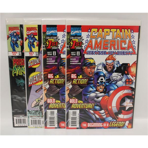CAPTAIN AMERICA - SENTINEL OF LIBERTY --- 4 COMICS